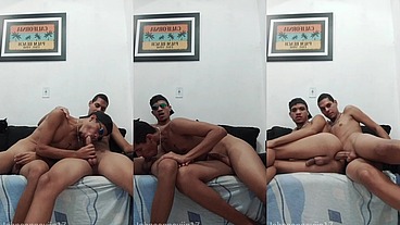 Antes de fuder o novinho botei ele pra mamar