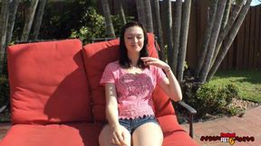 Beautiful Alana Rains Shows off Her Soles and Toes Outside!