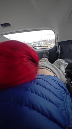 Big Tits Asian American Sissy Tranny Trap Fucked by Her Daddy Dom in Parking Lot