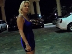 Cum on her face she kisses Valet bot