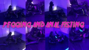 Gas Mask Latex Pegging and Anal Fisting with Mistress Patricia #fisting