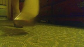 Metallic Spike Heel Try-On