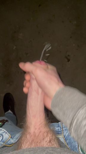 Blowing a load on the side of the road