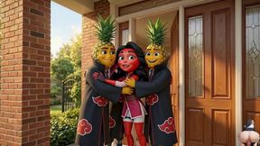 Fruit Series: Episode 3 - Cute Strawberry Girl and Pineapple Girl Sharing Sensual AI Hentai