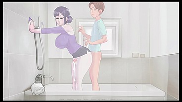 SexNote - ALL SEX scenes [ TABOO HENTAI game PornPlay ] Ep.38 fucking our mother in law in the bathroom !