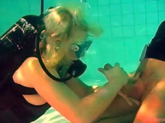 Underwater sex therapy for kinky amateur German MILF