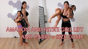 4K Gym Girls Lift and Carry + Size Comparison with Kiara Star and Tatiana Vex