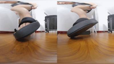 The 3DVR180 MIXUE thick-soled black sandals crush and shrink men 1