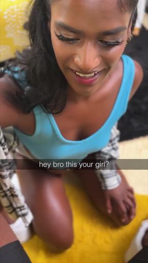 Condom broke! Cheating Desi girl Suraya Ndia POV sex with BBC on Snapchat   Clip 1