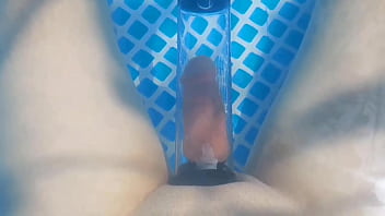 Masturbating without Hands on Oiled Cock