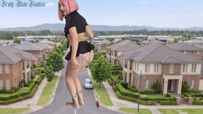 Growing Giantess Feet and Farting domination for tiny citizen