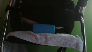 Savage Rectal Fake penis Railing in Ebony Pantyhose & High-heeled shoes