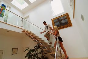 Neighbor Harmony fucking in the floor with her big ass