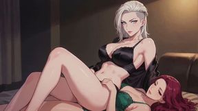 Stomach Sitting Stories #15B: Pinned Beneath Platinum Curves (Animated)