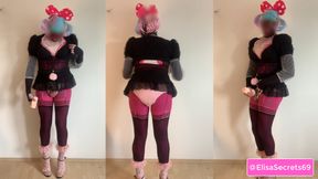 Sexy Sissy fucking fake Pussy with tiny dick clit cumming and moaning
