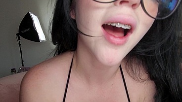 Big Titty Nerd Charli O Takes Huge Cock in Her Tiny Pussy