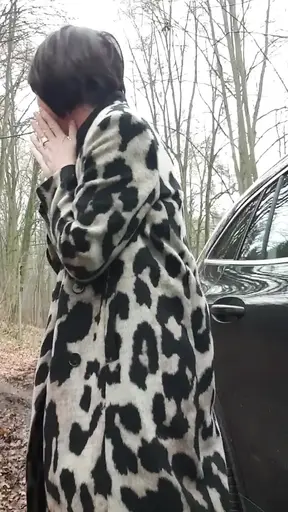 Julie naked in the forest