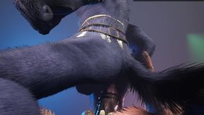 Furry Femboy x Monster Cock 3D