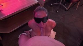 Insane Blowjob Taste-Testing by Handcuffed MILF
