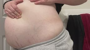 standing stuffed belly play