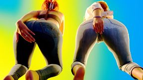TWO GIRLS WETTING LEVI'S — Shower & Masturbate Soaked [FHD]
