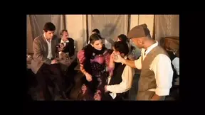 Vintage Orgy: Slutty MILF sucks and gets fucked by multiple big cocks