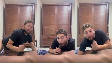 I sucked the straight guy who lives on my street at home