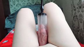 Ladyboy milking part one cumshot is on part two, cute shemale crossdresser sissy cum