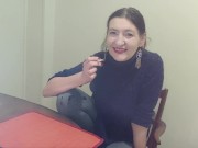 Inhale 15 Gypsy Dolores smoking fetish and unpacking sexy presents