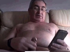 Bearded Spanish Grandpa Jacks Off on Webcam