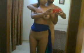 With my sexy Village wife Priya, trying to Grab her beautiful boobs while she is naked holding the Camera !  Slowmo ! E21