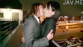 Luscious Lesbians Lost in Passionate Kissing Sensual Caresses