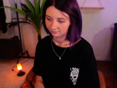 Chubby amateur teen replaces breakfast for some masturbation