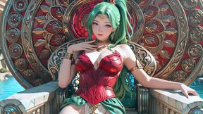 Green Goddess Beach Soliloquy! What bikini hides under that red gold armor?