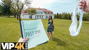 Debt collector gets his cum and her comeuppance