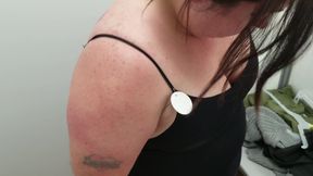 Sexy BBW exhibitionist series part 2 - locker room