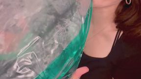 Empress Scarlett blows up a new confetti beach ball