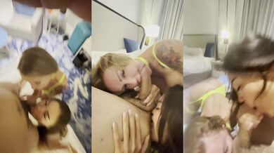 Russian Whores Monika Fox And Elen choke his cock deep and fuck him hard