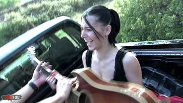 Ava Marteens gets ass fucked in the pick up truck