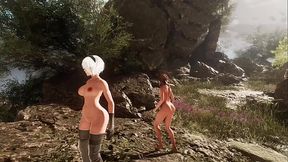 NudExpedition 33: ep 9 Lune Sciel and Maelle naked