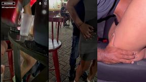 tirou a calcinha no barzinho e ganhou dedadas do comedor