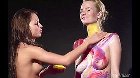 Erica And Karolina Body Painting