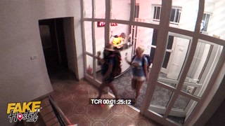 Fake Hostel French girl with massive tits gets in on a threesome between Russian and Italian