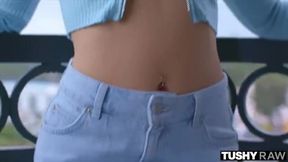 TUSHYRAW Tiny Firecracker Jane Begs To Have Her Ass Filled