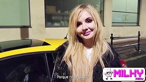 Nice-looking Skinny Blond Accedes To Go To The Hotel For A Hawt Photo Shoot