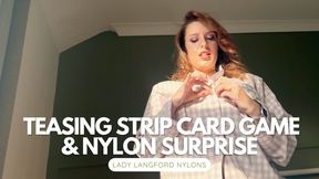 Lets Play A Strip Card Game - Cheeky Teasing Fun & Hidden Nylon Surprise - Strip Games
