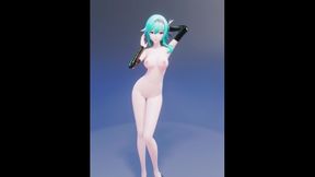 0083 -【R18-MMD】Genshin Impact 原神 Eula 优菈 - Shake it