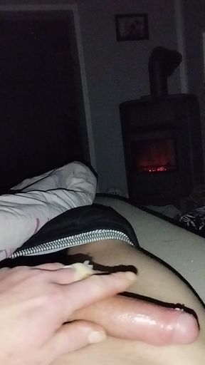 German Uncut Cock Masturbate