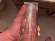 Brand new fleshlight bathroom jerk