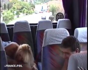 A Partouze in a Bus in the Middle of a Trip to Corsica!